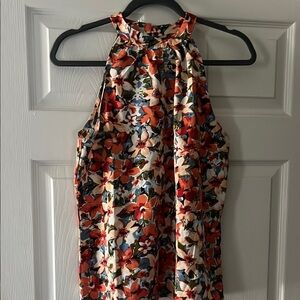 Floral Halter Neck Women's Top Size Small